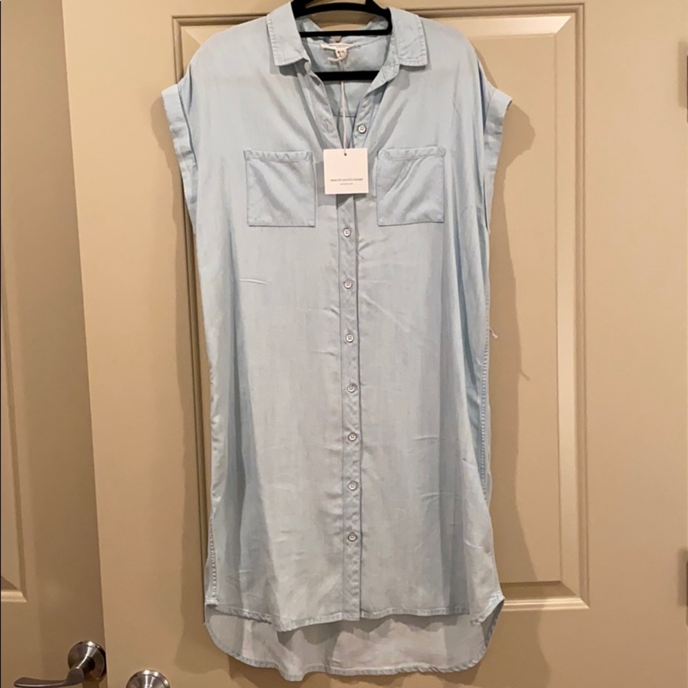 Beachlunchlounge button down chambray dress